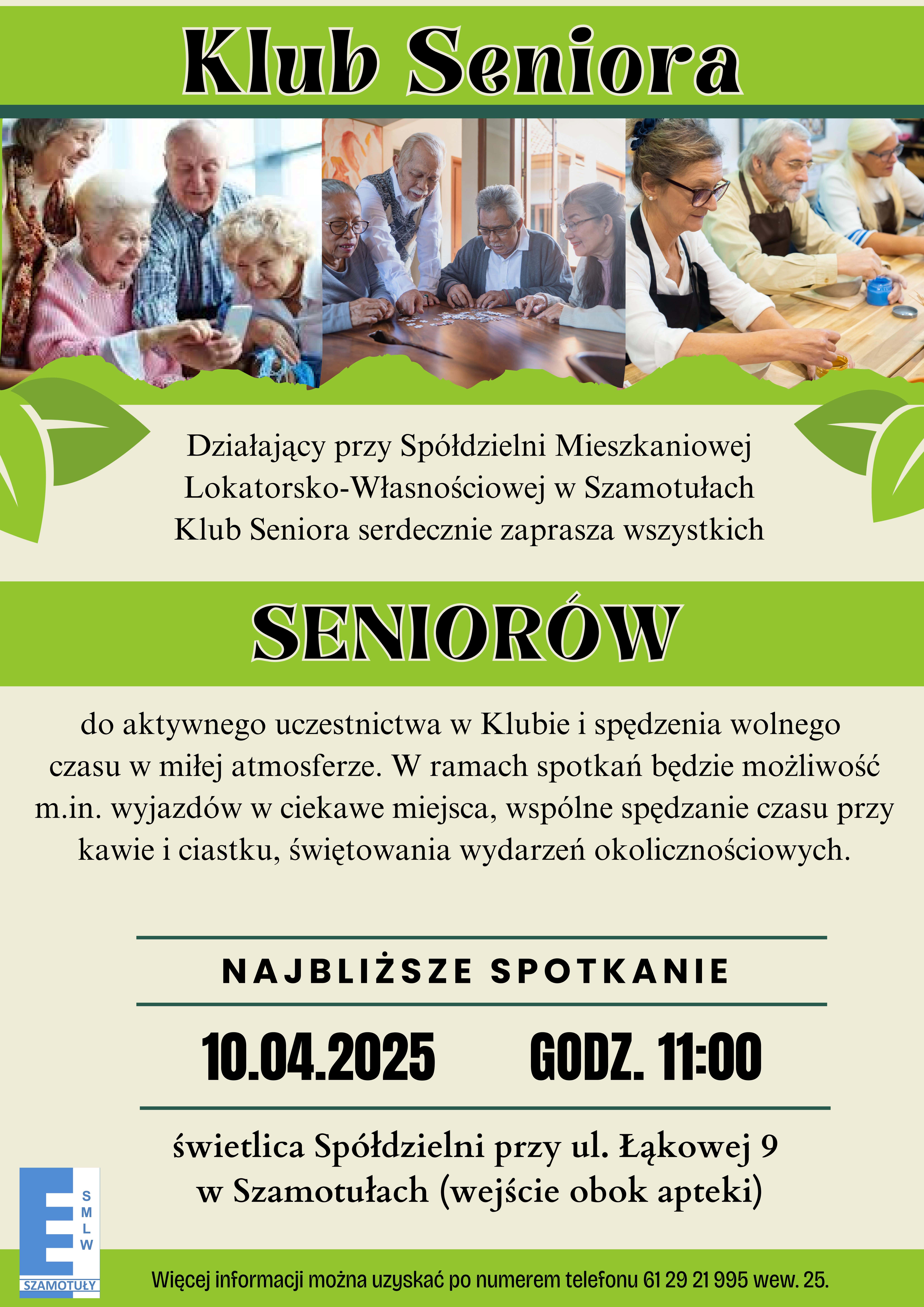Serdecznie zapraszamy Seniorów